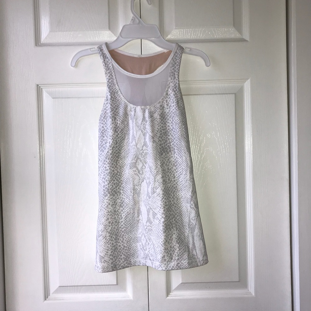 Lululemon mesh with me tank in snake pattern